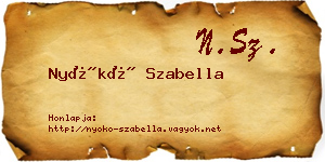 Nyókó Szabella névjegykártya